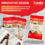 Half-pan self-heating food warming pads - 2 pack