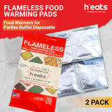 Half-pan self-heating food warming pads - 2 pack