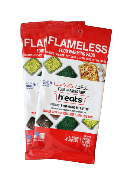 Half-pan self-heating food warming pads - 72 pack