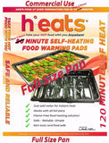 Half-pan self-heating food warming pads - 36 pack
