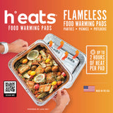 Half-pan self-heating food warming pads - 6 pack